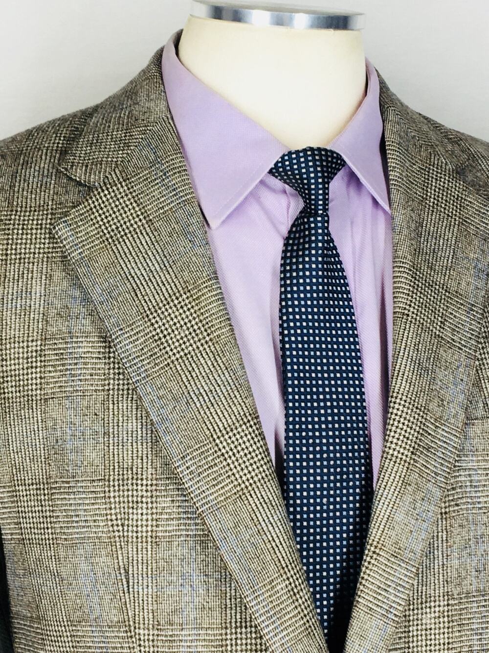 39R Unbranded USA 1960/70s Vintage Pure Wool 2 Button Blazer Jacket Glen Ck